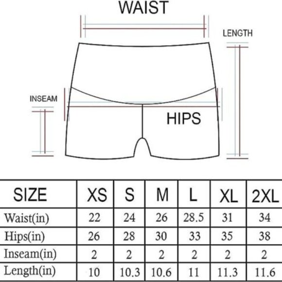 LXNMGO High Waist Yoga Shorts Size XXL Black Tummy Control Biker Runner NWOT - Picture 5 of 7